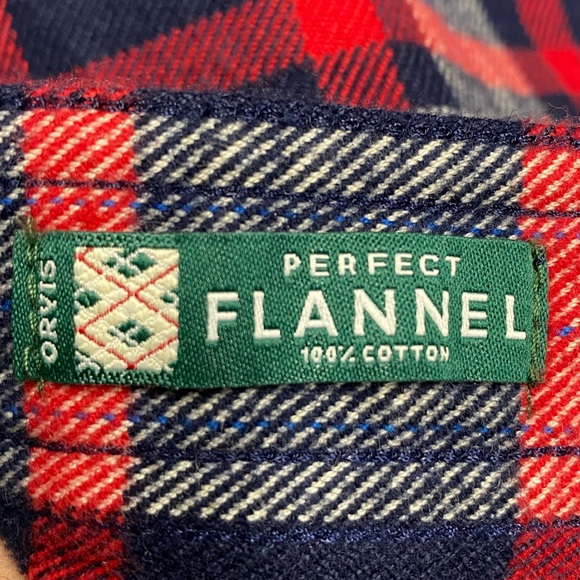 Orvis Perfect Flannel Men’s Shirt - Size Medium - Navy & Red - Picture 7 of 7